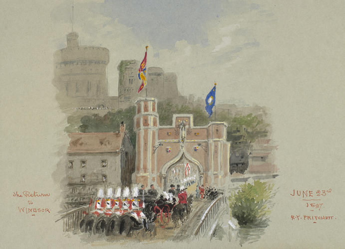 The Diamond Jubilee, June-July 1897: the Queen returning to Windsor, 23 June The Diamond Jubilee, June-July 1897: the Queen returning to Windsor, 23 June