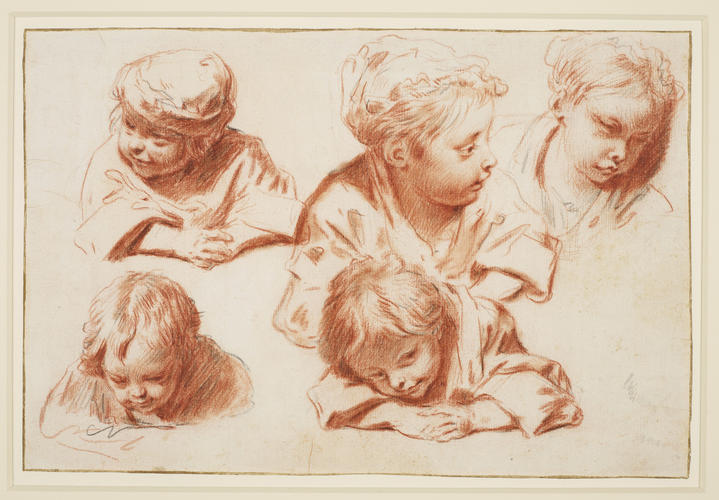Studies of children's heads Studies of children's heads