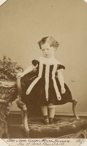 The Honourable Victor Albert Spencer, son of Lord Churchill, 1867. [Photographs, English Portraits. Volume 70. ]