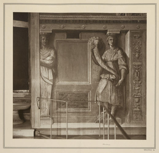 Master: Set of photographs of fictive herms and caryatids in the Stanza di Eliodoro
Item: Portion of the dado decoration in the Stanza di Eliodoro Master: Set of photographs of fictive herms and caryatids in the Stanza di Eliodoro
Item: Portion of the dado decoration in the Stanza di Eliodoro