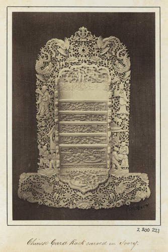'Chinese Card Rack Carved in Ivory' 'Chinese Card Rack Carved in Ivory'