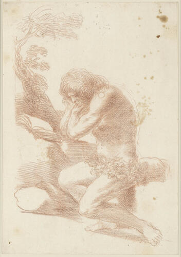 St Onuphrius seated in a landscape St Onuphrius seated in a landscape