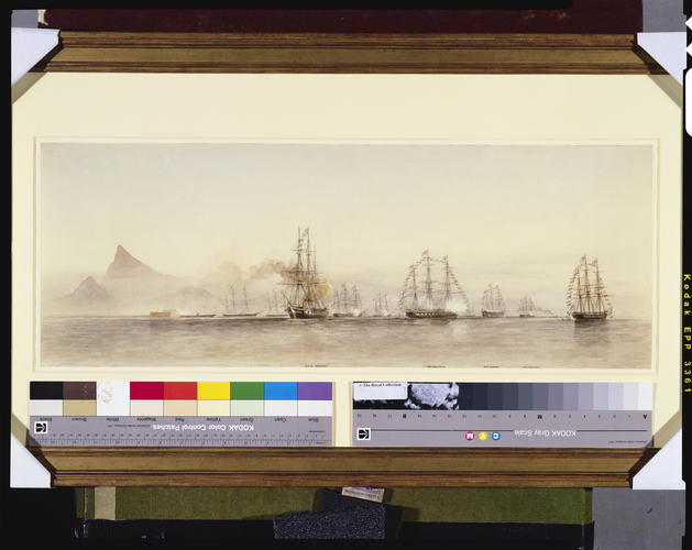 HMS Galatea saluted by other ships off Rio de Janeiro, 15 July