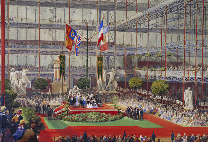 The imperial and royal visit to the Crystal Palace at Sydenham, 20 April 1855