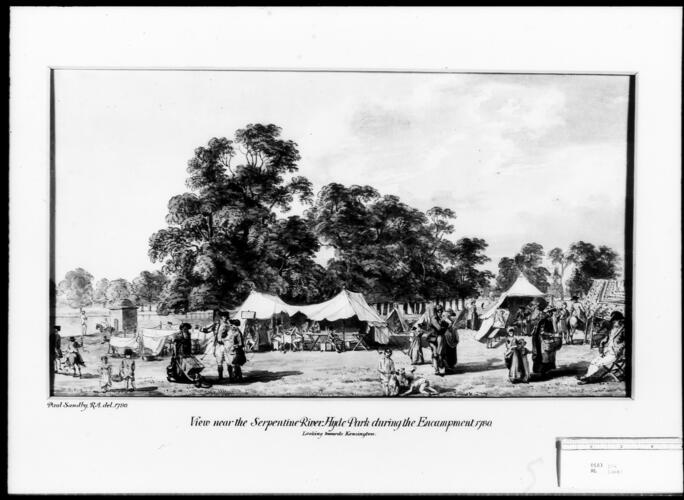 View near the Serpentine River, Hyde Park during the Encampment