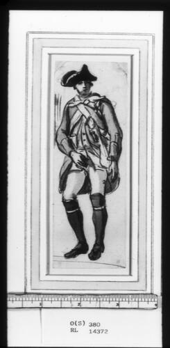 A soldier, standing