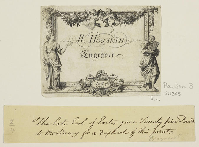 Hogarth's trade card