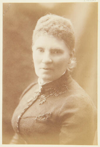 Mrs Bellairs [wife of Mr Bellairs, British Consul, Biarritz]. [Album:Photographic Portraits vol. 6/64 1888-1893]