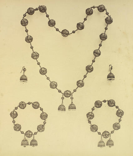 Necklace, two Bracelets and two Earrings: Prince of Wales Tour of India 1875-6 (vol. 5) Necklace, two Bracelets and two Earrings: Prince of Wales Tour of India 1875-6 (vol. 5)