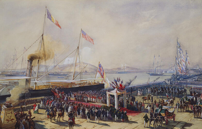 Queen Victoria landing at Boulogne, 18 August 1855