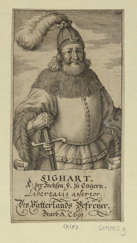 Master: Engravings of legendary rulers of Saxony
Item: SIGHART K. der Sachsen