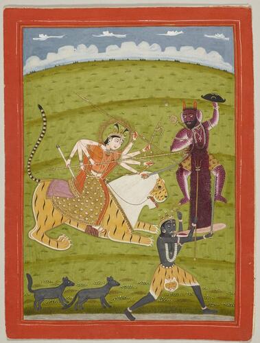 दुर्गा Durga kills the demon Raktabija दुर्गा Durga kills the demon Raktabija