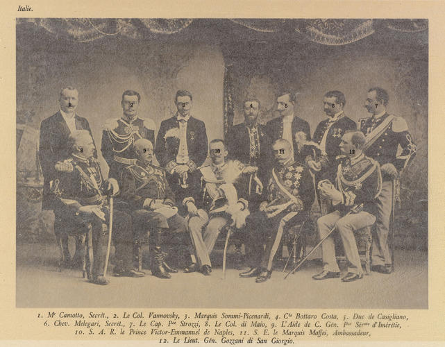 Representatives of Italy at the coronation of Nicholas II, Emperor of Russia