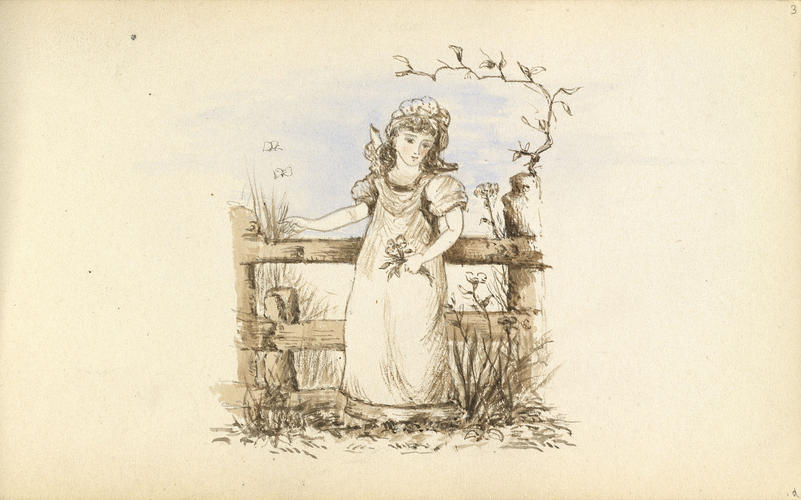 Master: Princess Alexandra's Sketch Book, 1886
Item: A young girl in the countryside