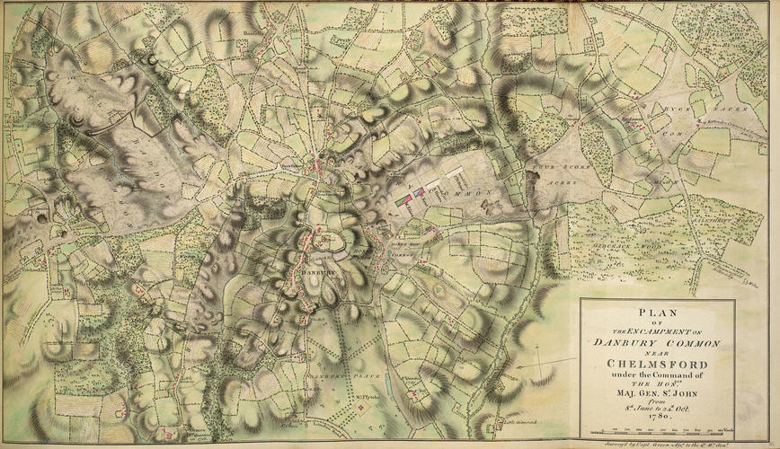 Master: Maps of encampments in England and Great Britain, 1778-82
Item: Map of encampment on Danbury Common and Chelmsford, 1780 (Danbury Common, Essex, UK) 51?42'52 Master: Maps of encampments in England and Great Britain, 1778-82
Item: Map of encampment on Danbury Common and Chelmsford, 1780 (Danbury Common, Essex, UK) 51?42'52