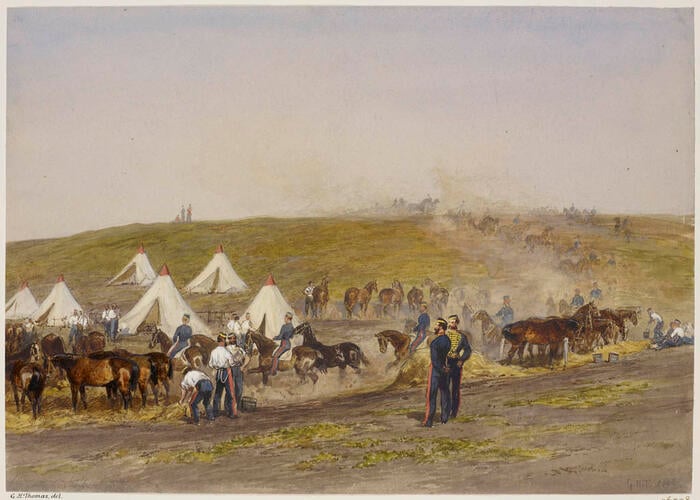 Royal Artillery Camp, Aldershot, 1856