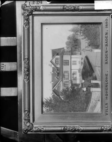 Glass plate negative of a painting Glass plate negative of a painting