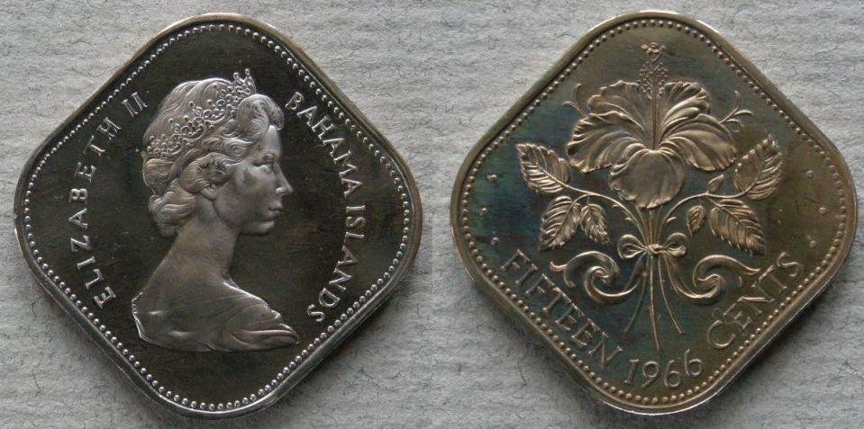 Bahamas. Proof fifteen cents