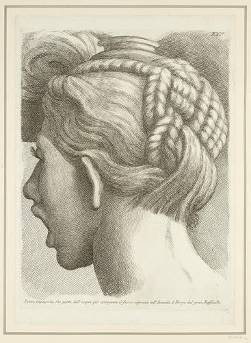 Master: Set of heads from 'The Fire in the Borgo'
Item: Head of a woman seen from the back [from 'The Fire in the Borgo']