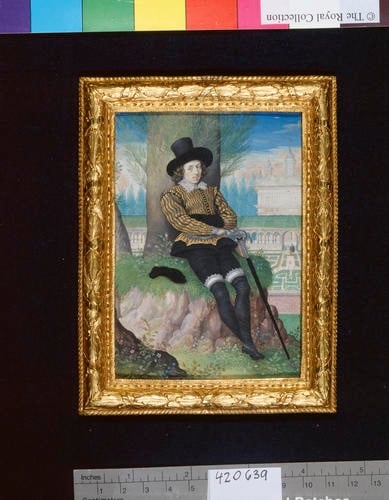 A Young Man Seated Under a Tree A Young Man Seated Under a Tree