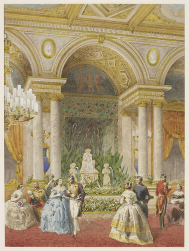 Fountain in the Salon de la Paix et de l'Empereur at the Hôtel de Ville, 23 August 1855