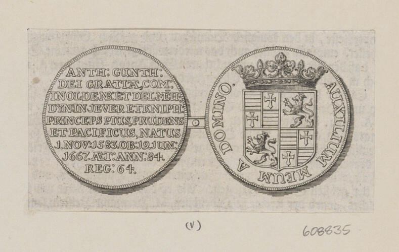[Medal of Anthony Günther, Count of Oldenburg]