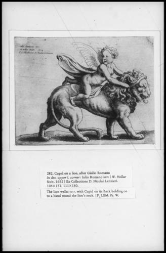 Cupid on a lion, after Giulio Romano Cupid on a lion, after Giulio Romano