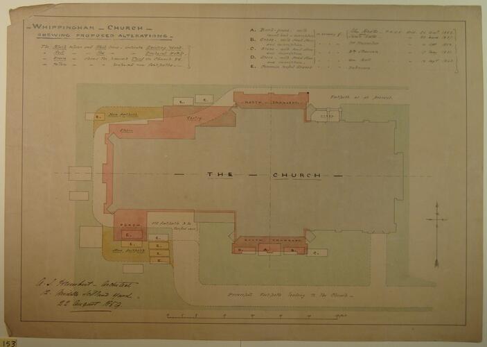 St Mildred's church, Whippingham: plan of alterations to the nave and transepts St Mildred's church, Whippingham: plan of alterations to the nave and transepts