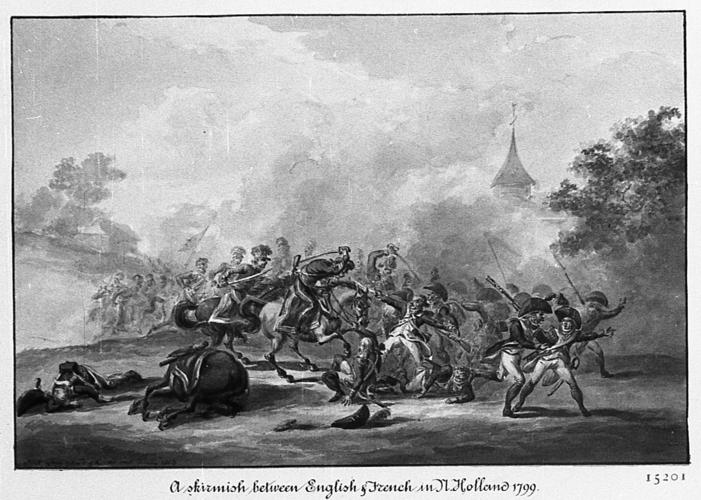 Action between the British and the French or the Russians and the French in North Holland, 1799 Action between the British and the French or the Russians and the French in North Holland, 1799