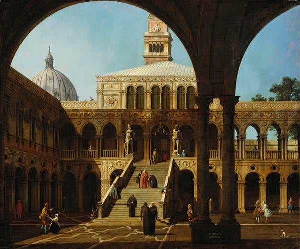Capriccio View of the Courtyard of the Palazzo Ducale with the Scala dei Giganti