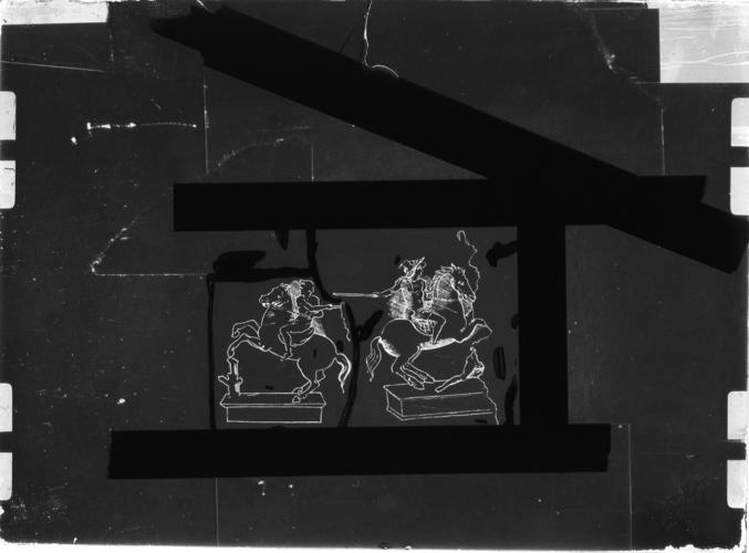 Glass plate negative of a pencil drawing Glass plate negative of a pencil drawing