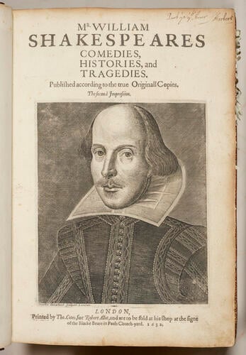 Comedies, histories and tragedies, published according to the true originall copies / William Shakespeare Comedies, histories and tragedies, published according to the true originall copies / William Shakespeare