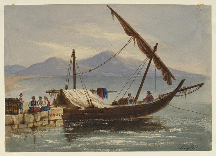Fishing boat by a quayside at Zante