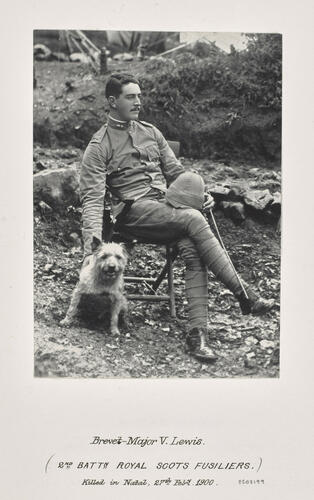 Brevet-Major V Lewis (2nd Battn Royal Scots Fusiliers), killed in Natal, 27th February 1900: Anglo-Boer War, 1900