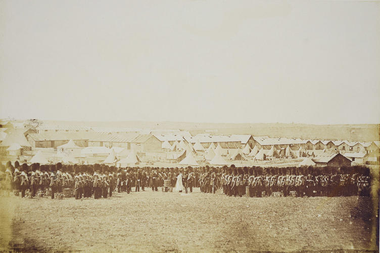 Divine Service in the camp of the Guards. [Crimean War photographs by Robertson]