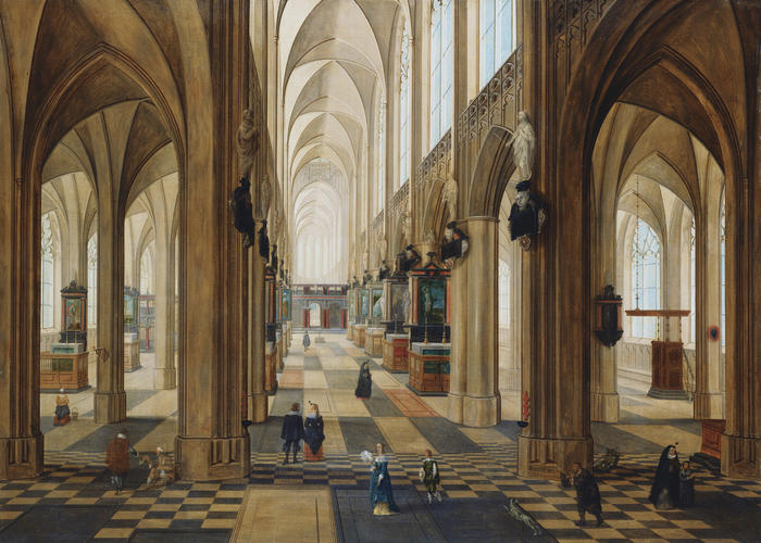 The Interior of Antwerp Cathedral by day