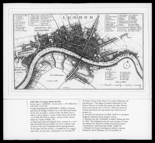Plan of London before the Fire Plan of London before the Fire