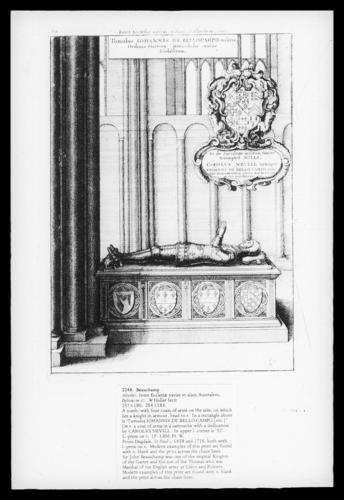 Tomb of Beauchamp at St Paul's Cathedral