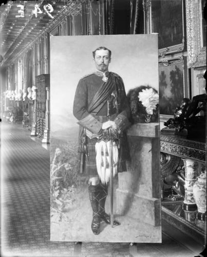 Glass plate negative of a painting Glass plate negative of a painting