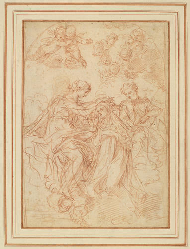 St Theresa receiving the veil from the Virgin St Theresa receiving the veil from the Virgin