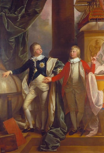 Prince William (1765-1837), later Duke of Clarence and William IV, and Prince Edward (1767-1820), later Duke of Kent