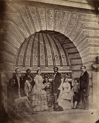 'The Prince of Wales and Prince Alfred with the Court'
