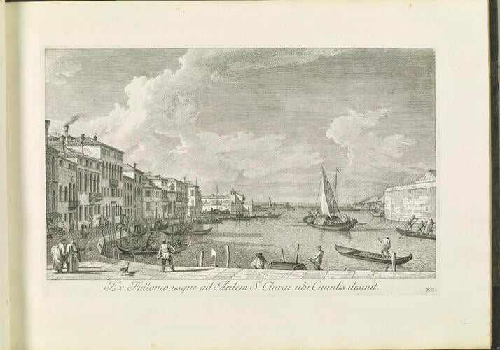 Master: Venetian views after Canaletto
Item: Ex Fullonio usque ad Aedem S. Clarae ubi Canalis desinit