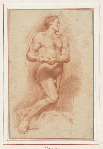 A kneeling nude model A kneeling nude model