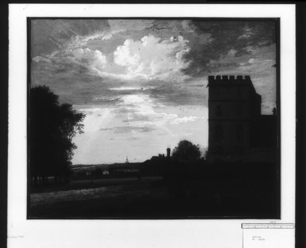 The south-east corner of the Castle and the Tennis Court, from the Little Park
