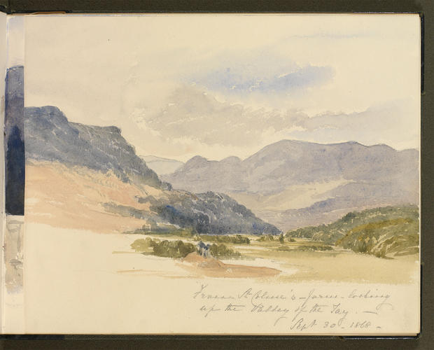 Master: Princess Helena's Sketch Book, 1868 - 1869
Item: Looking up the Valley of the Tay