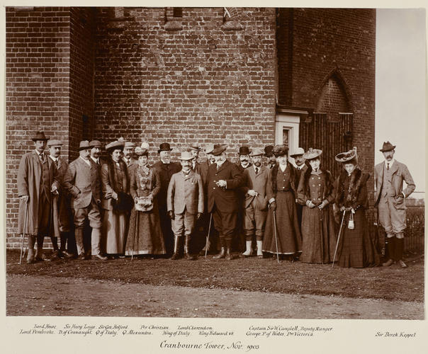 King Edward VII with the King and Queen of Italy, Cranbourne Tower