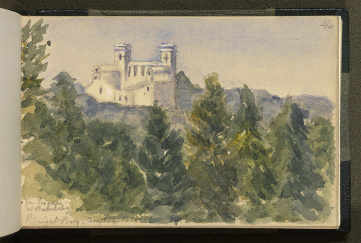 Master: SKETCHES FROM NATURE V. R. MDCCCLV TO MDCCCLVX
Item: From the terrace at Babelsberg