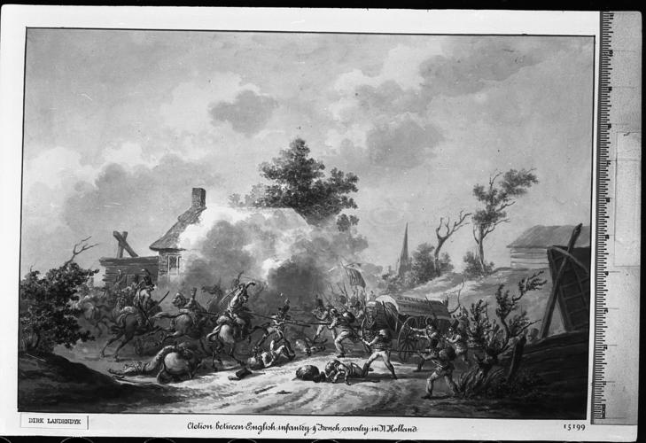 English Infantry and French Cavalry in action in North Holland, 1799 English Infantry and French Cavalry in action in North Holland, 1799
