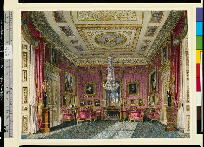 The Rose Satin Drawing Room, Carlton House (looking North)